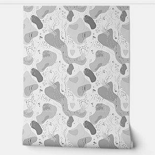 Papier Peint Design de style Motif Memphis, dossier blanc
