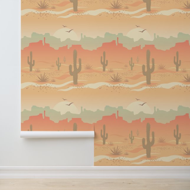 Papier Peint Design du paysage désertique (Application)