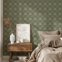 Design géométrique vert Art déco chic