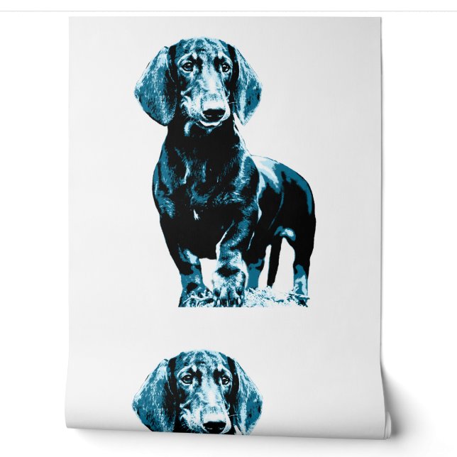 Papier Peint Design moderne dachshund (Déroulement)