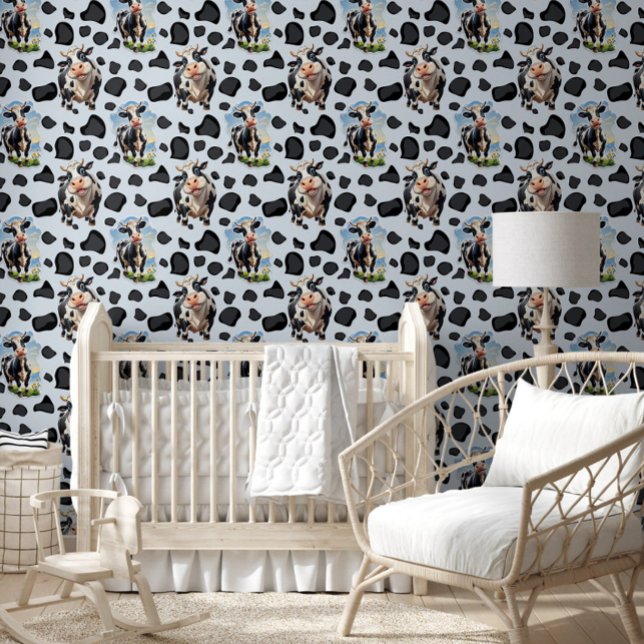 Papier Peint Design Motif animal de vache (Créateur téléchargé)