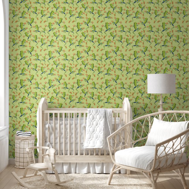 Papier Peint Design Motif de grenouilles à arbre vert (Enfants)