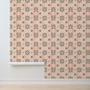 Papier Peint Design Motif de Kaleidoscope floral doux