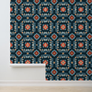Papier Peint Design Motif géométrique floral élégant