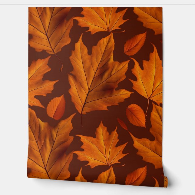 Papier Peint Design Motif pour feuilles d'automne en couleurs d (Déroulement)