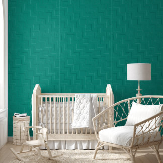 Papier Peint Design Zig Zag Abstrait en vert Turquoise