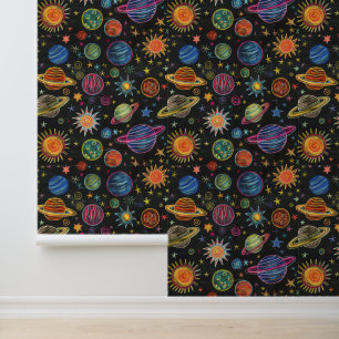 Papier Peint Dessin de calque du système solaire sur tableau no