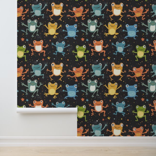 Papier Peint Dessin de la calotte Motif de grenouille (Application)