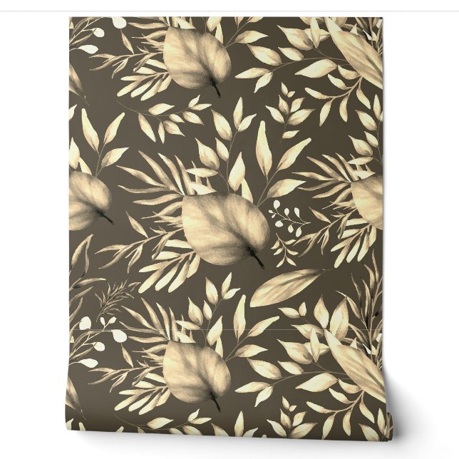 Papier Peint Dessin floral à main levée élégant (Déroulement)