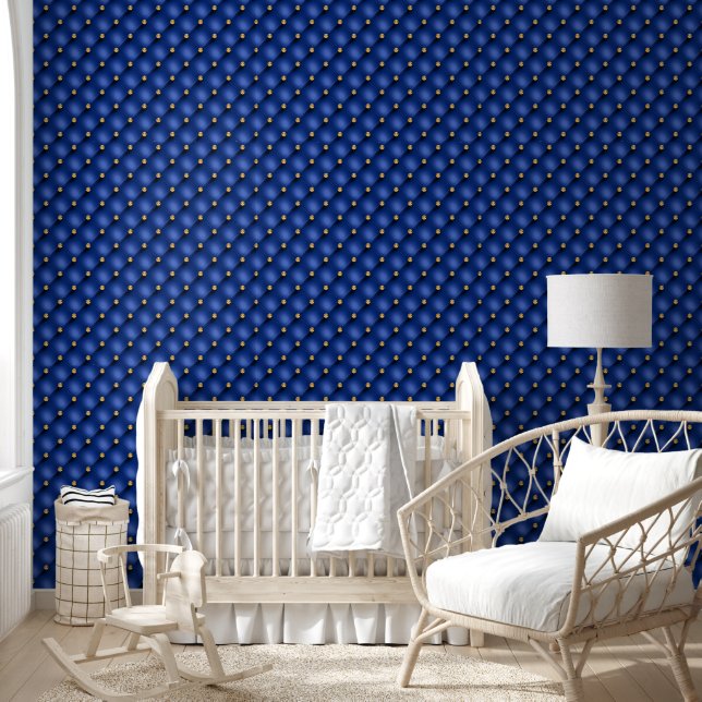 Papier Peint Diamant bleu or de la marine Tufted (Enfants)