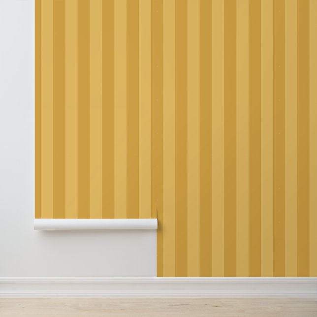 Papier Peint Dijon Jaune Canari Rayé (Application)