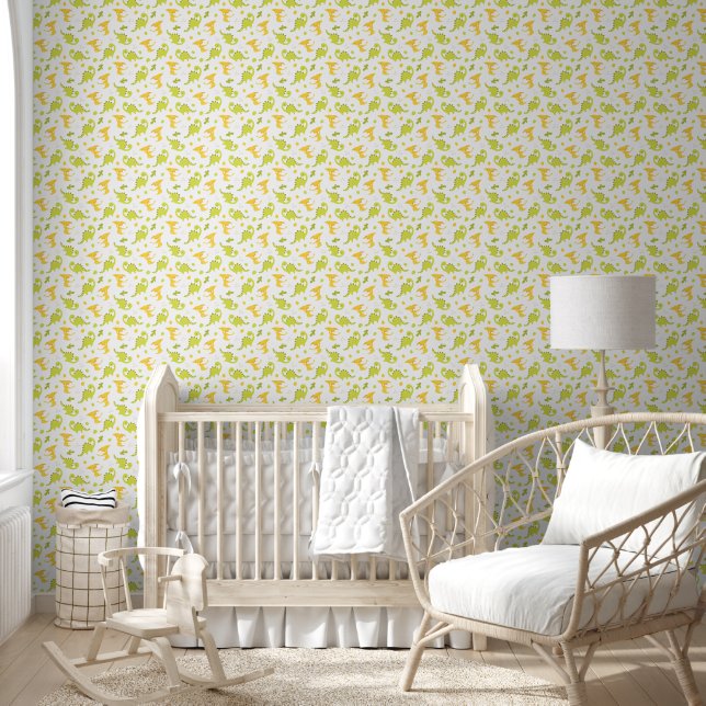 Papier Peint Dinosaures Amusants Graphique (Enfants)