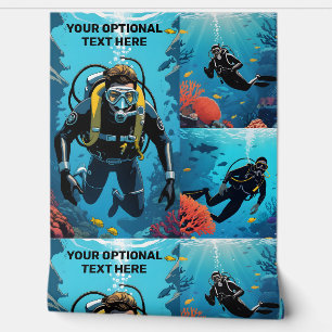 Papier Peint Disque Diver Texte Personnalisé