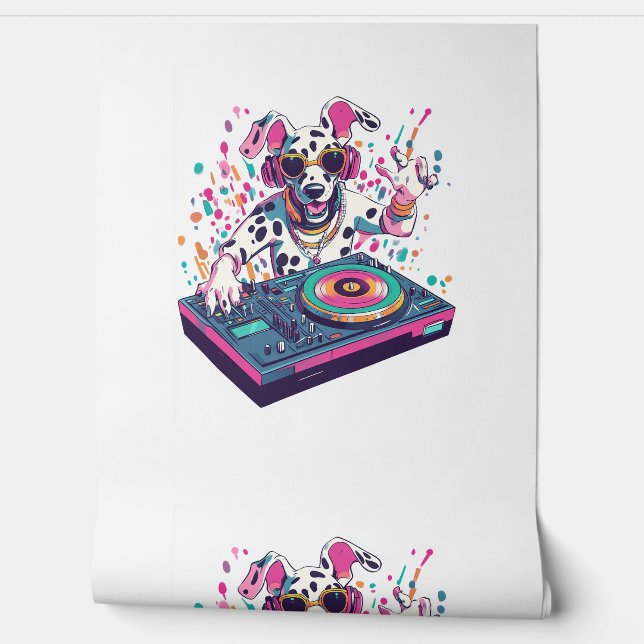 Papier Peint DJ Dalmatien � Soirée EDM Rave Chien (Déroulement)