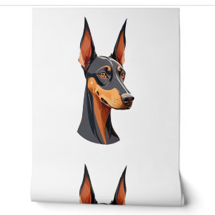 Papier Peint Doberman de l'oreille naturelle