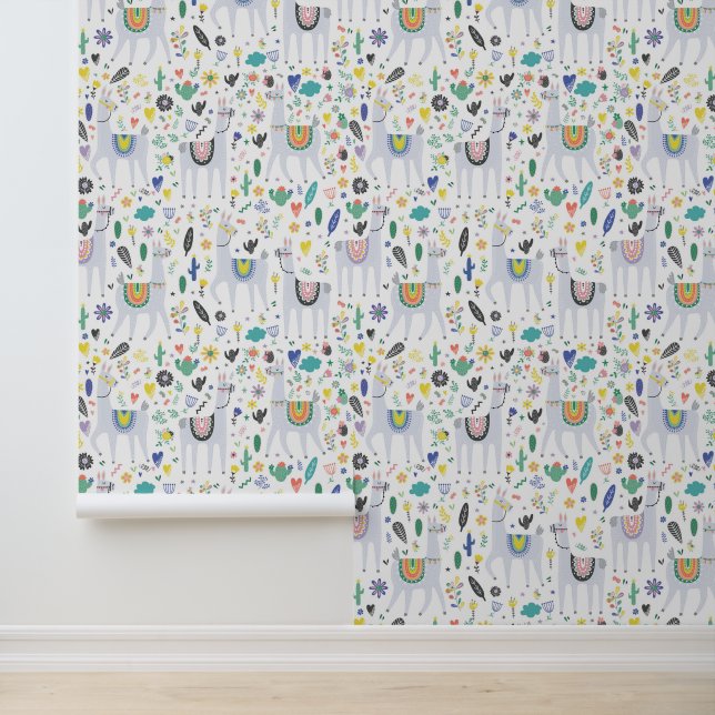 Papier Peint Doodle Alpaca (Application)