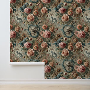 Papier Peint Doom habitable - Gothique victorien design floral