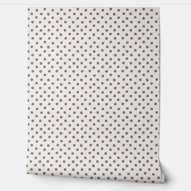Papier Peint Dots-à-lot : Mini-point Brown confortable (Déroulement)