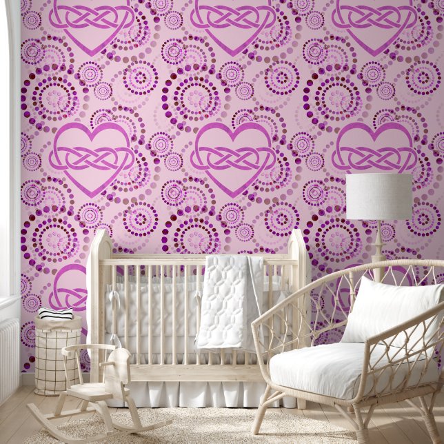 Papier Peint Double Coeur Lemniscate - Motif de points sans cou (Enfants)