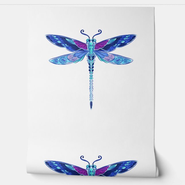 Papier Peint Dragonfly Blue dessin mignon cadeau (Déroulement)