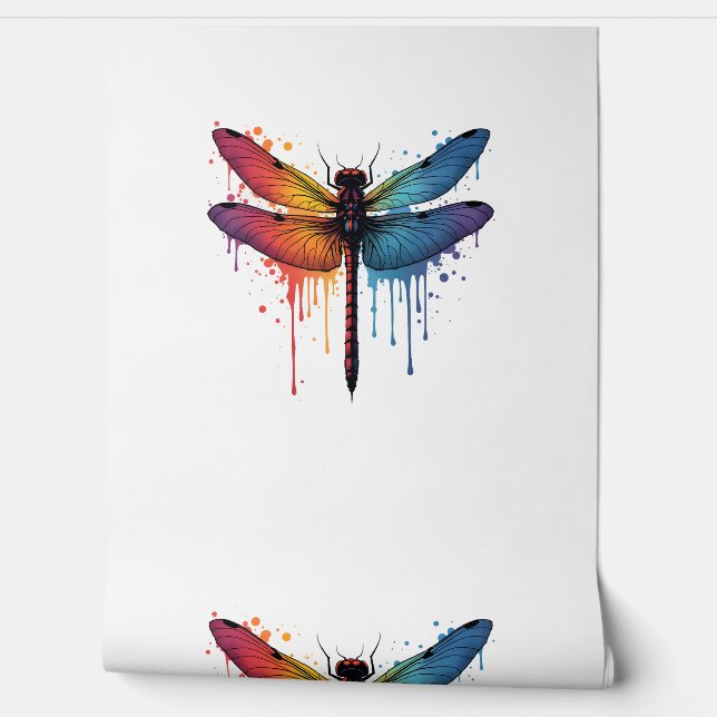 Papier Peint Dragonfly cool sur la libellule peinte en couleur (Déroulement)