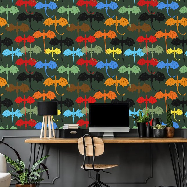 Papier Peint Dragons Green Flight Imaginaire (Créateur téléchargé)