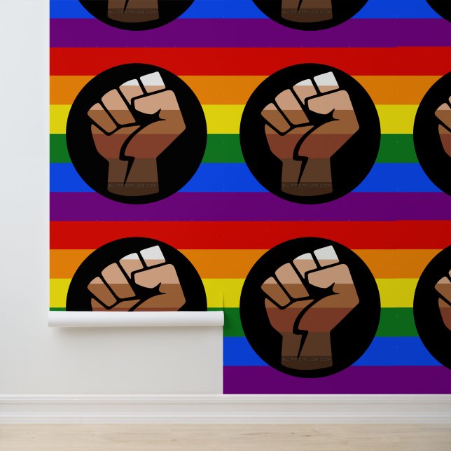 Papier Peint Drapeau de couleur des personnes queer de Slippery (Application)
