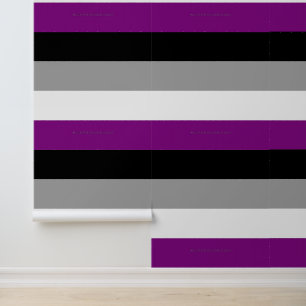 Papier Peint Drapeau de fierté asexué de SlipperyJoe mettant l'