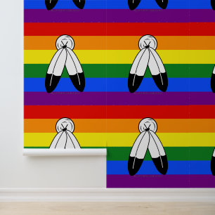 Papier Peint Drapeau de fierté bispirituel de SlipperyJoe's sym