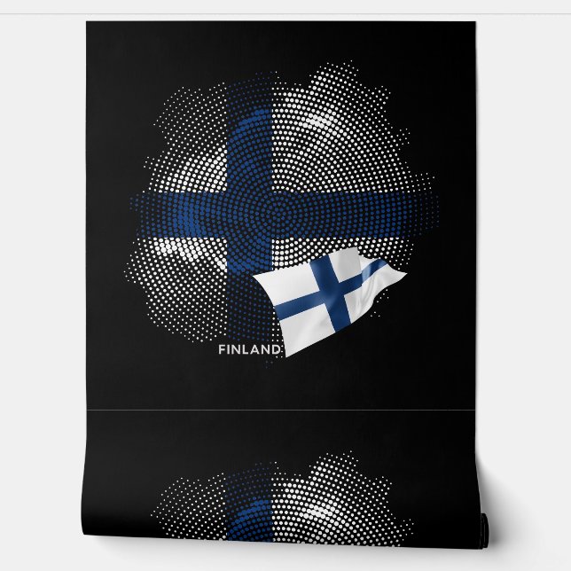 Papier Peint Drapeau de la Finlande (Déroulement)