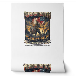 Papier Peint Drapeau de rouille patriotique Survivant Apocalyps