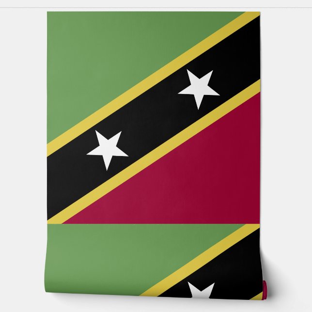 Papier Peint Drapeau de Saint-Kitts-et-Nevis (Déroulement)