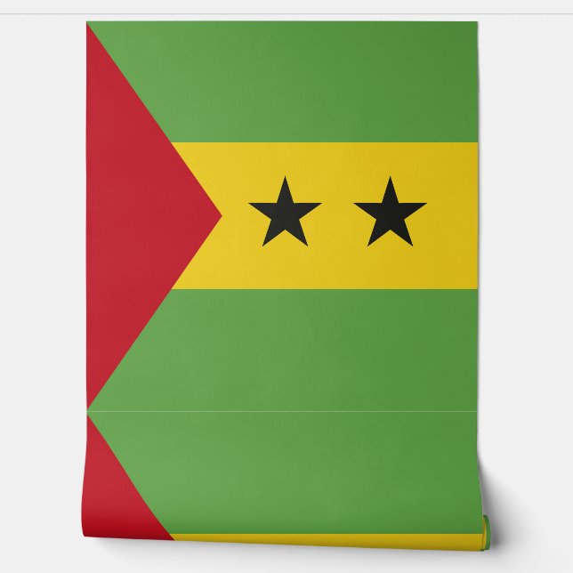 Papier Peint Drapeau de Sao Tomé-et-Principe (Déroulement)