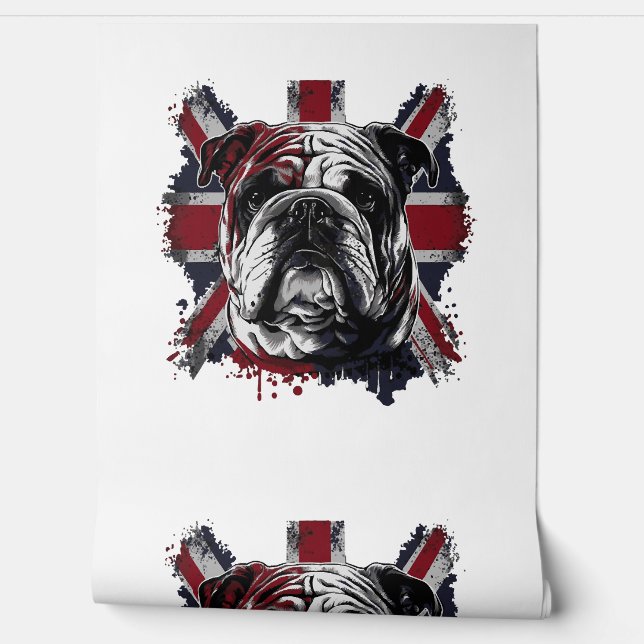 Papier Peint Drôle chien anglais (Déroulement)