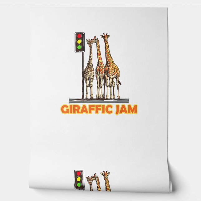 Papier Peint Drôle Jam de la Giraffe de Pun (Déroulement)