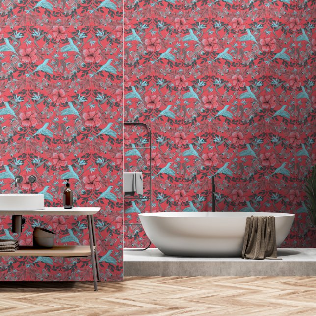 Papier peint du patrimoine tropical (Salle de bain)