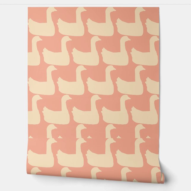 Papier Peint Ducky Duck Decorator Peach (Déroulement)