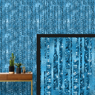 Papier Peint Eau Bleue Foncé Milieu Bleu Brillant Look Stripes