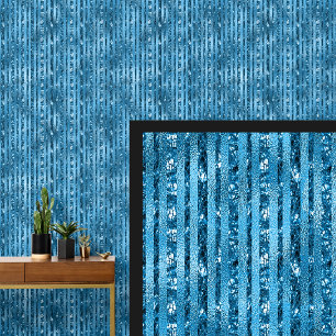 Papier Peint Eau Bleue Foncé Milieu Bleu Brillant Look Stripes