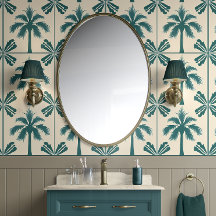 Échap Tropical Palm - Vert, Beige - Côté