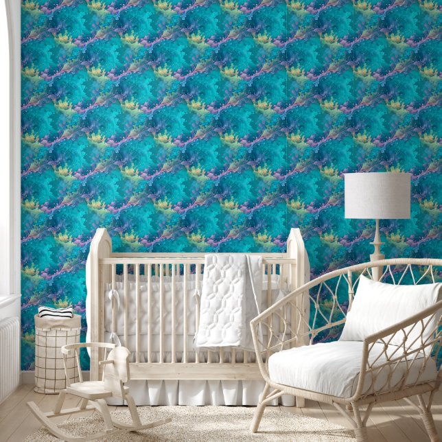 Papier Peint Éclaboussures flottantes abstraites - motif transp (Enfants)
