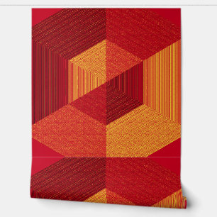 Papier Peint Effet 3D texturé rouge "Ratti_Creative_Arts"