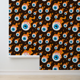 Papier Peint Éffrayant zombie Halloween yeux carrelés