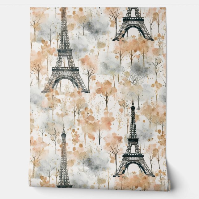 Papier Peint Eiffel Tour Paris (Déroulement)