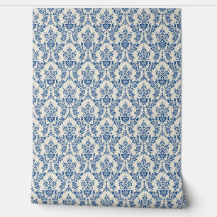 Papier Peint ELEGANCE Blue Damask Motif sans fil