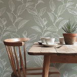 Papier Peint Élégance botanique minimaliste<br><div class="desc">Améliorez votre espace de vie avec le papier peint "Minimalist Botanical Elegance". Ce design sophistiqué présente de délicats feuilles de vigne blanche qui se croisent gracieusement sur un arrière - plan vert sage et serein. L'art minimaliste et détaillé de la ligne blanche des feuilles apporte un sentiment de calme et...</div>