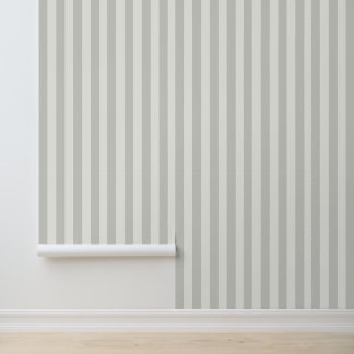Papier Peint Élégance Côtière de Classe Rayures Grises et Blanc