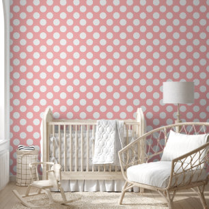 Papier Peint Élégant À petits pois rose Peach Peach