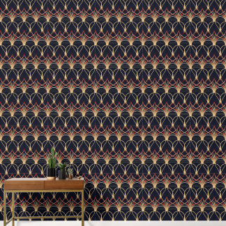 Papier Peint élégant art Déco carrelé motif