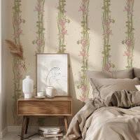 Elégant Art Nouveau Delicate Iris Floral Pastel